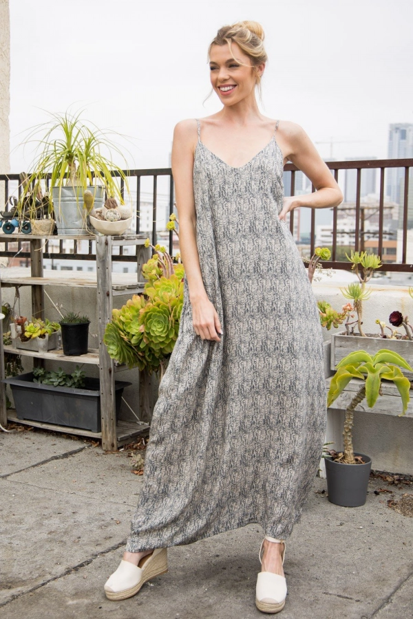 wholesale clothing olive maxi dress with ruffle details In The Beginning