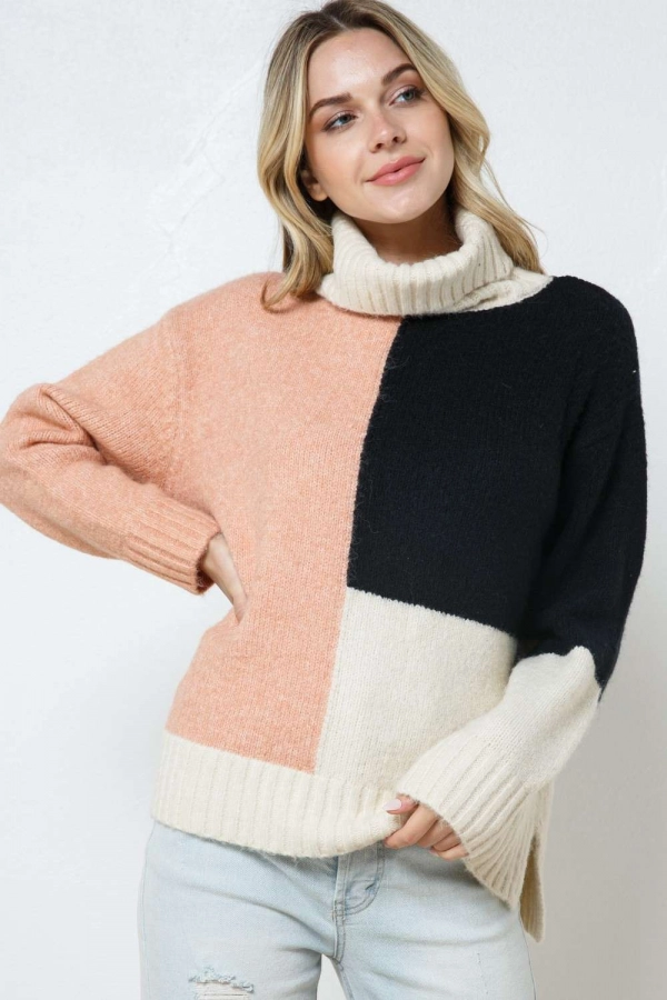 wholesale clothing blush multi sweater In The Beginning