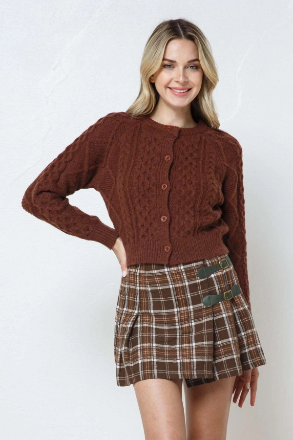 wholesale clothing brown cardigan In The Beginning