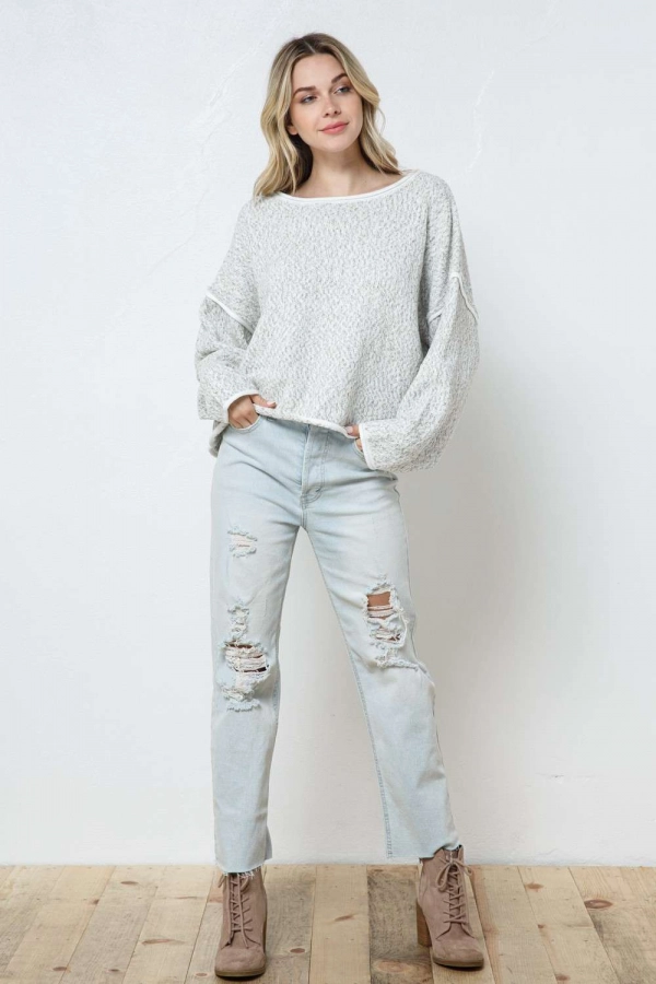 wholesale clothing ivory multi sweaters In The Beginning