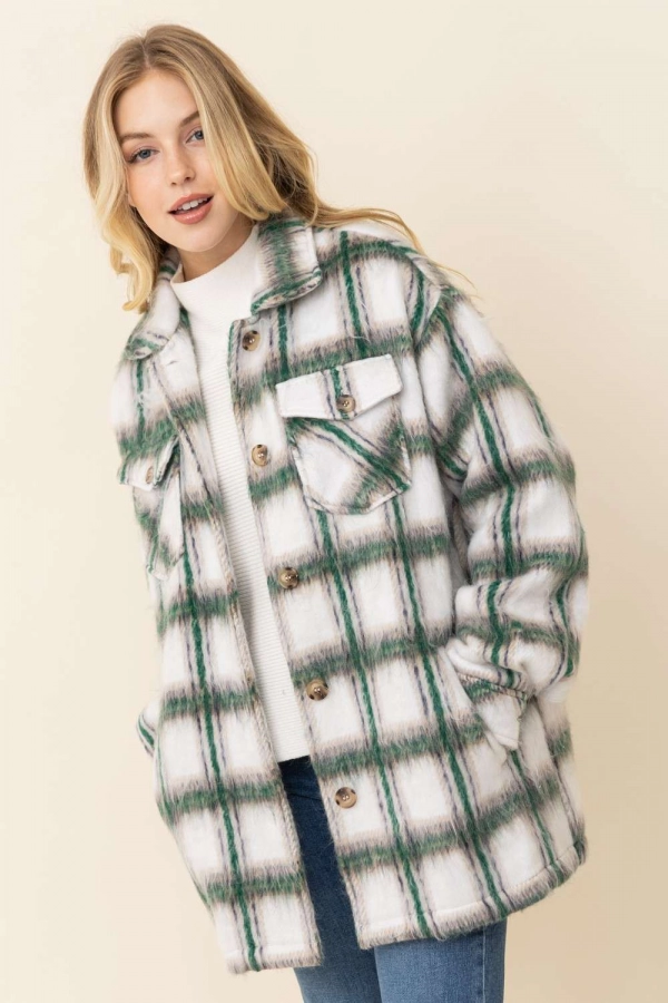 wholesale clothing green multi jackets with buttons In The Beginning