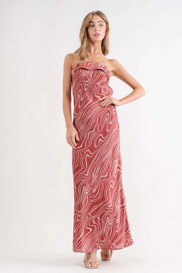 wholesale clothing burgundy maxi dress with ruffle details In The Beginning