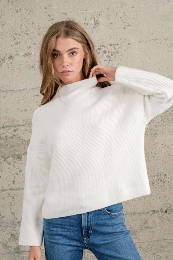 wholesale clothing ivory sweaters with turtle neck In The Beginning
