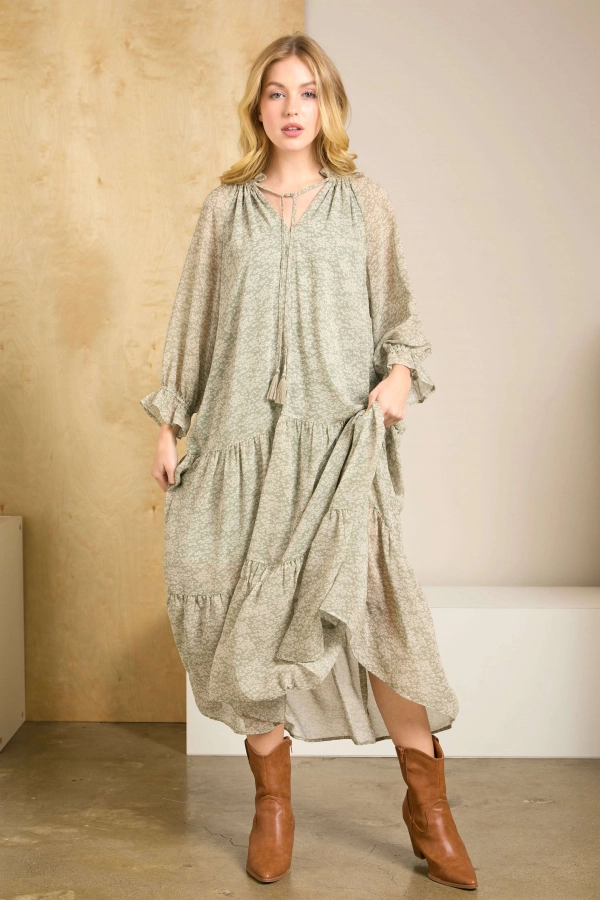wholesale clothing sage midi dress In The Beginning