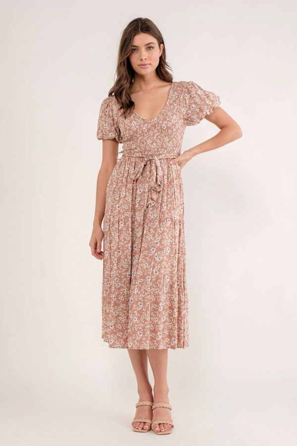 wholesale clothing blush floral dress In The Beginning