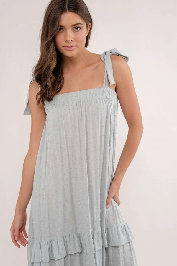 wholesale clothing blue sleeveless maxi dress In The Beginning