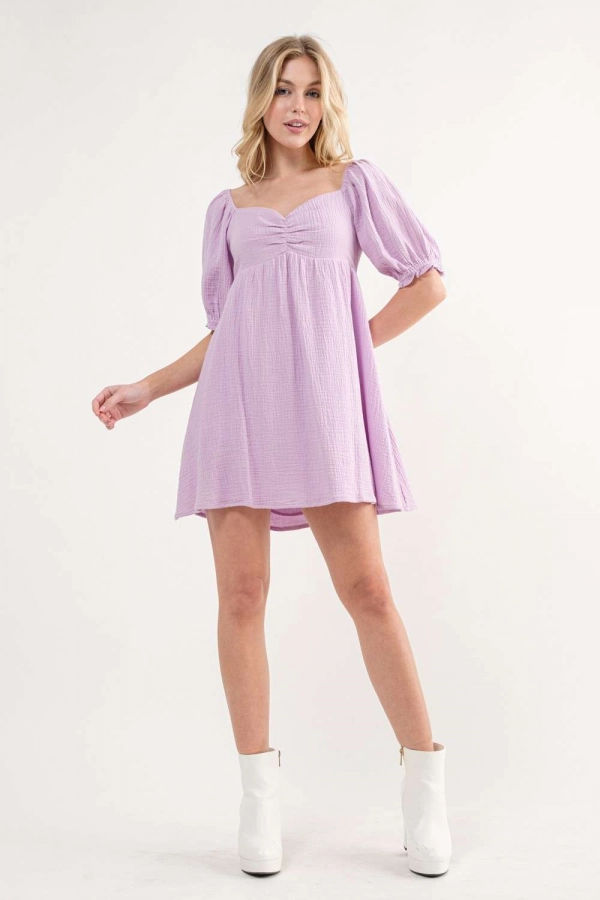 wholesale clothing lavender mini dress In The Beginning