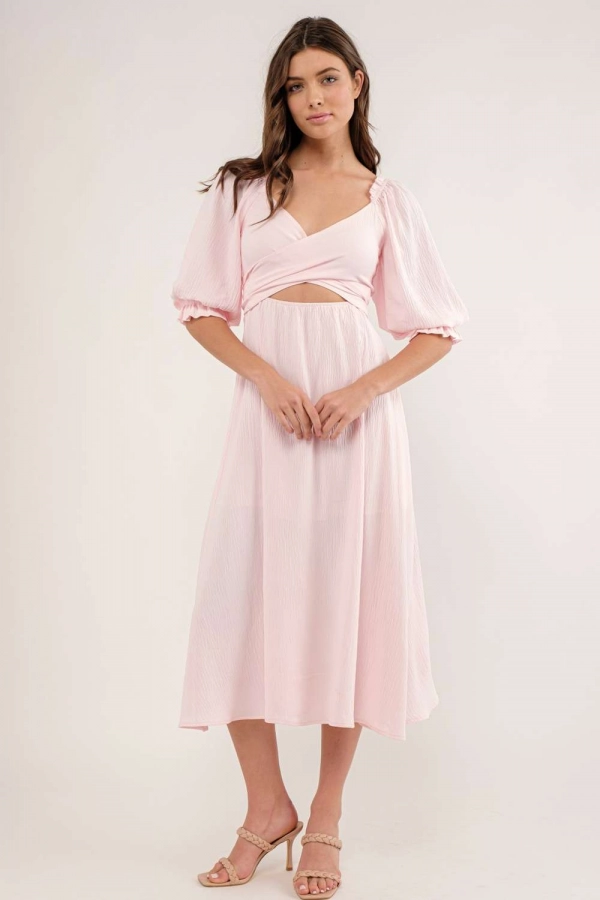 wholesale clothing l.pink maxi dress In The Beginning