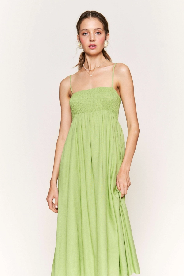 wholesale clothing lime midi dress In The Beginning