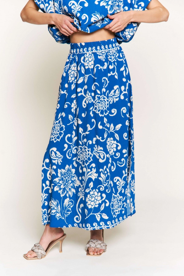 wholesale clothing blue midi skirts In The Beginning