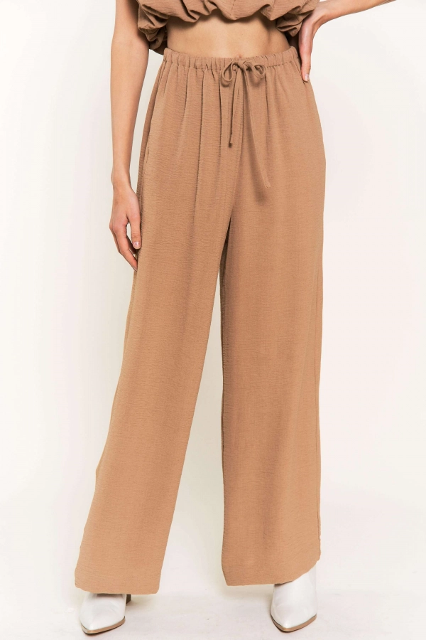 wholesale clothing camel pants  with pocket In The Beginning
