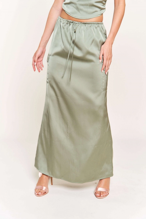 wholesale clothing sage maxi skirt In The Beginning