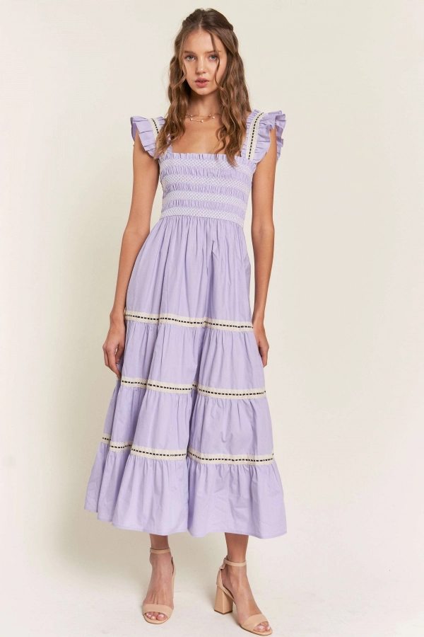 wholesale clothing lavender maxi dress In The Beginning
