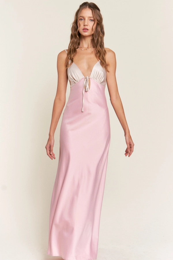 wholesale clothing pink maxi dress In The Beginning