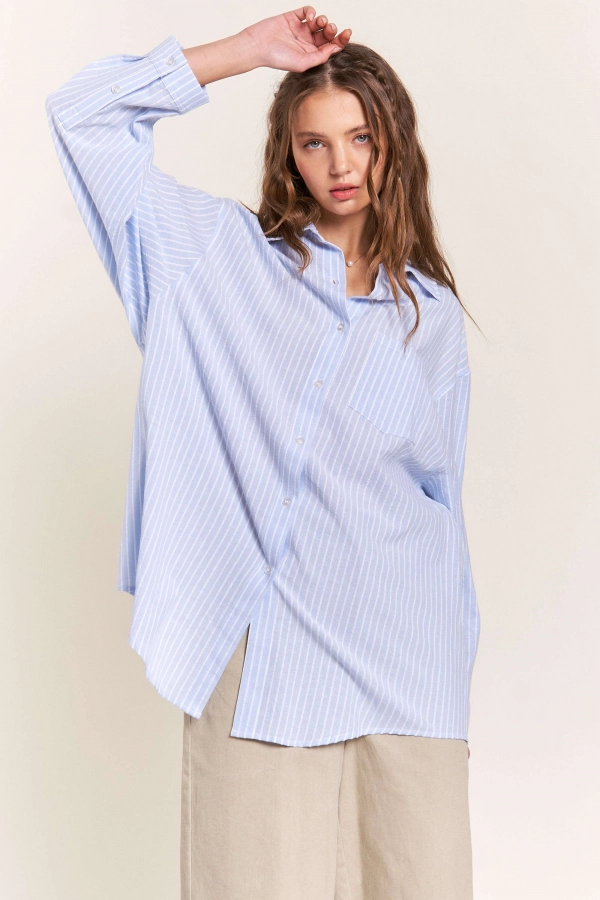 wholesale clothing button down oversize shirts In The Beginning