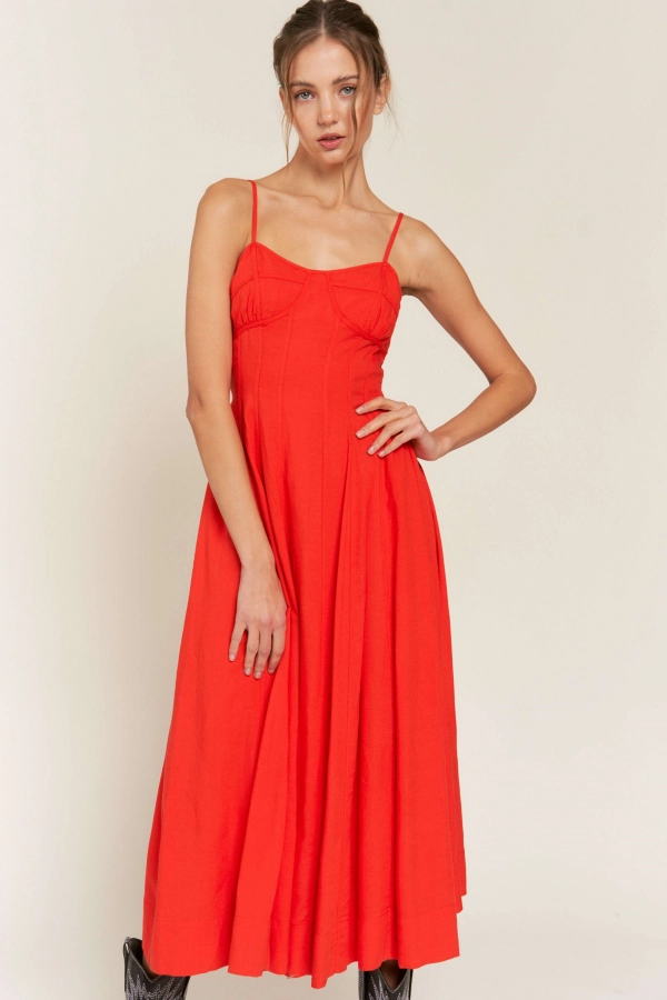 wholesale clothing red maxi dress In The Beginning